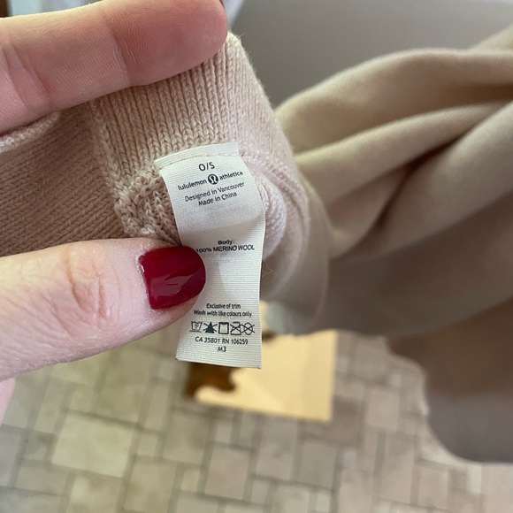 Lululemon Flow Forward Soft Pink Poncho Sweater As Is - Picture 6 of 8